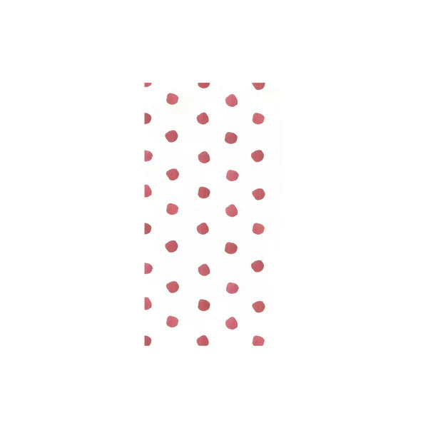 Papersoft Napkins Dot Guest Towels Crimson