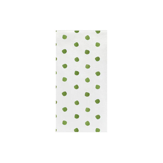 Papersoft Napkins Dot Green Guest Towels (Pack of 20)