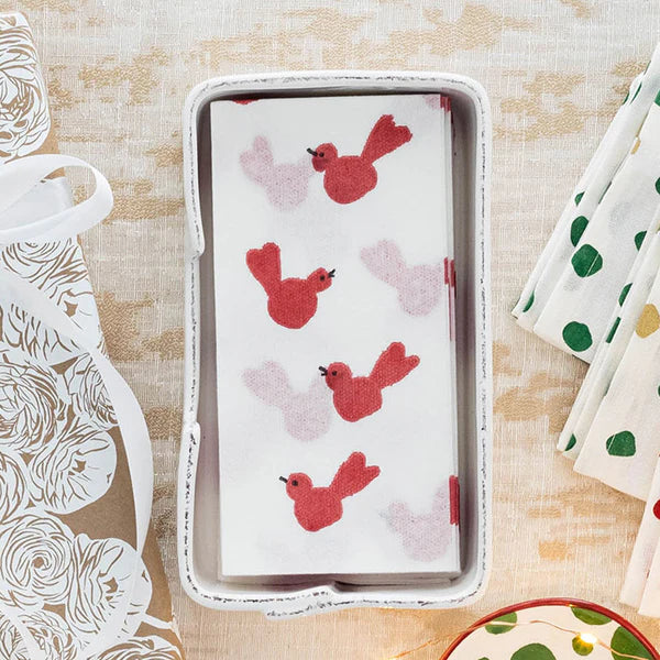 Papersoft Napkins Red Bird Guest Towels 20 Count