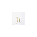 Papersoft Napkins Gold Monogram Cocktail Napkins - H