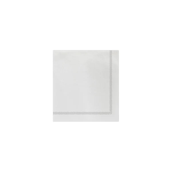 Papersoft Napkins Fringe Light Gray Cocktail Napkins