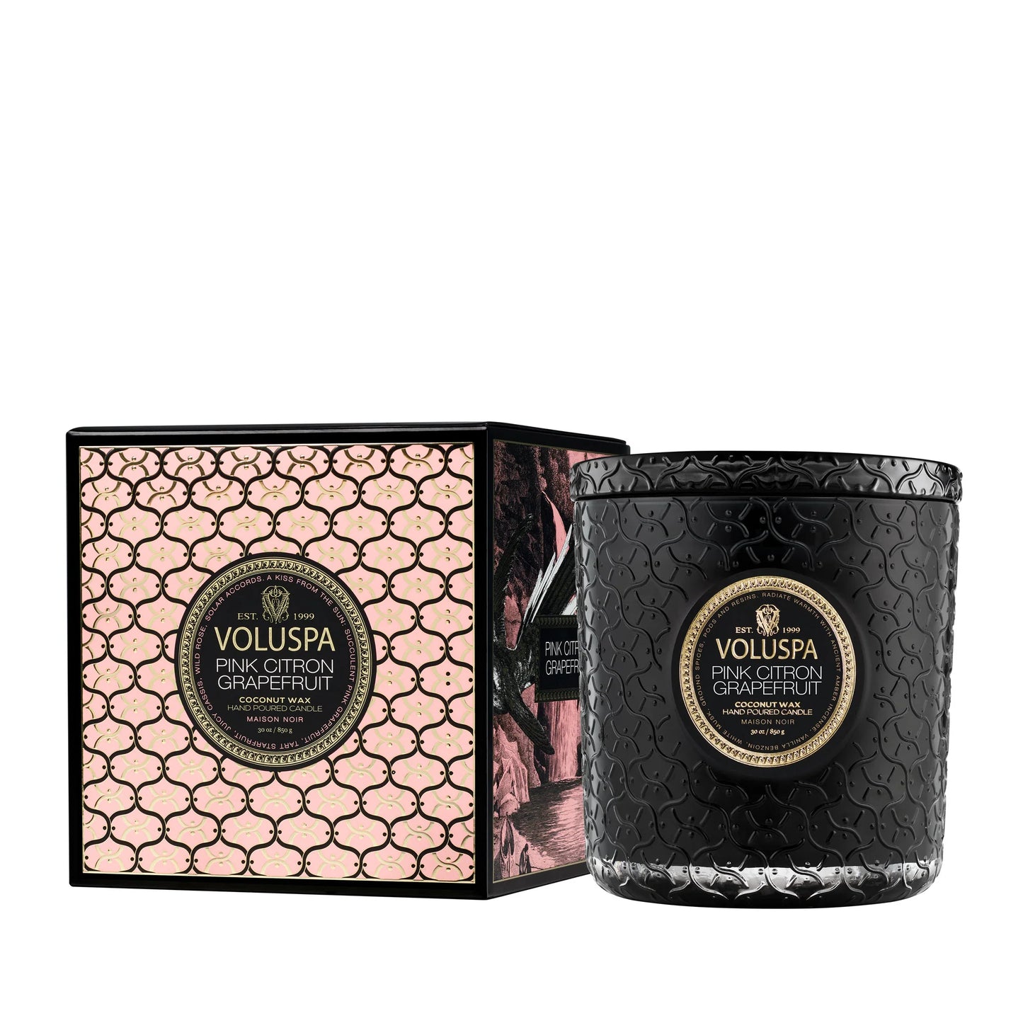 Pink Citron Grapefruit Boxed Luxe Candle