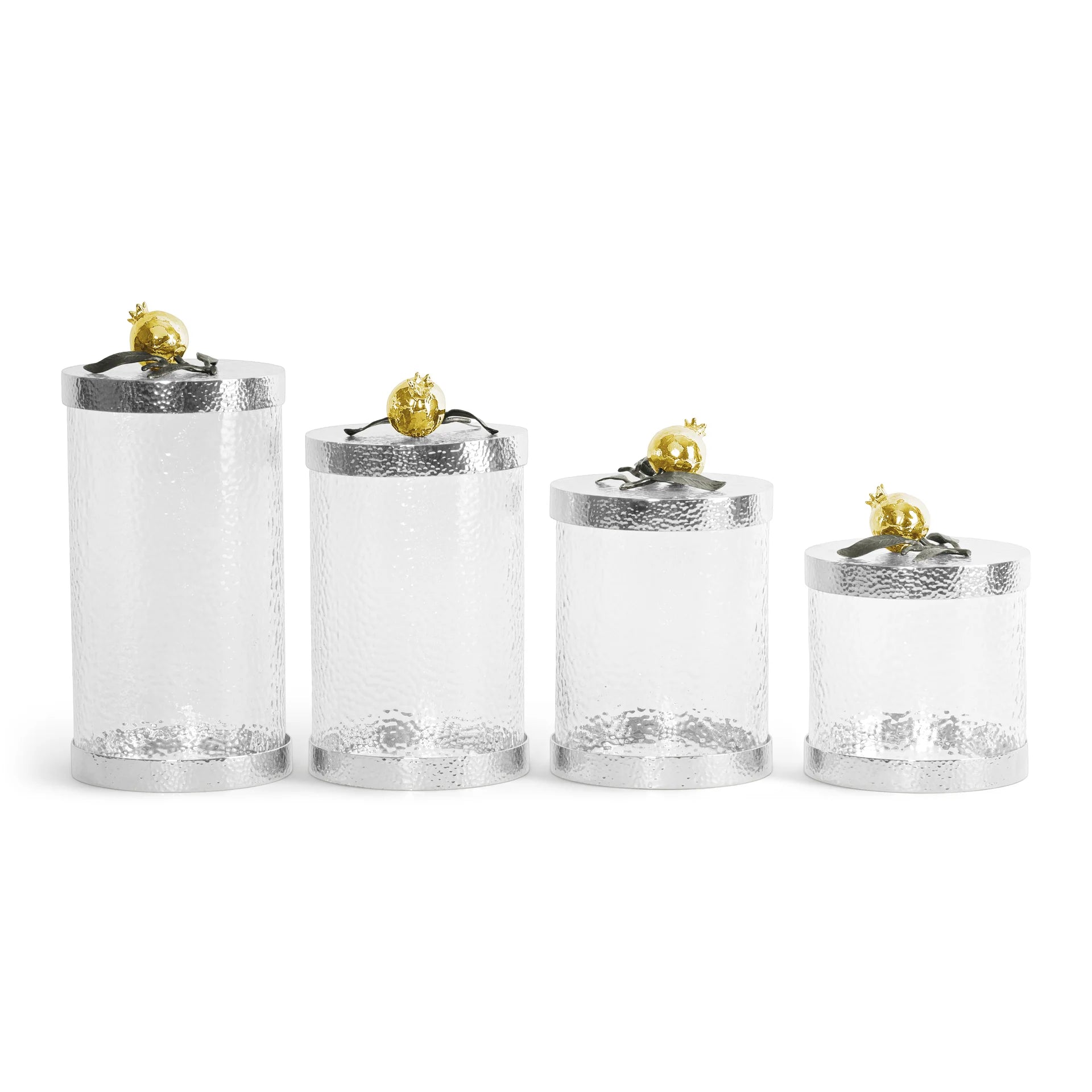 Michael Aram Pomegranate Silver & Gold Medium Canister - Thumbnail 4