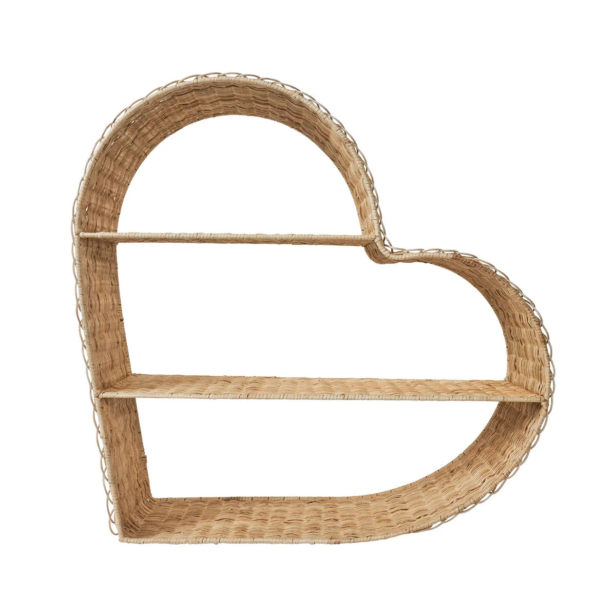 Provence Rattan Heart Shelving Unit