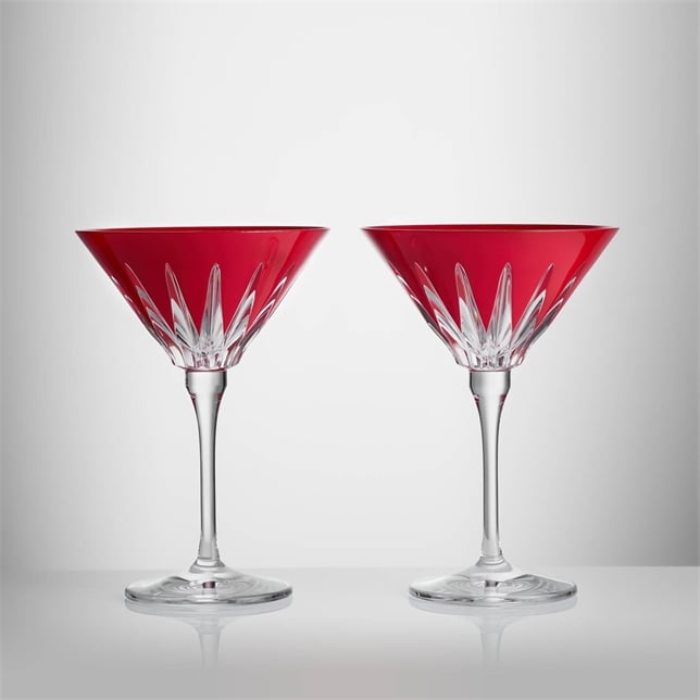 New Year Firework 2026 Red Martini, Set of 2