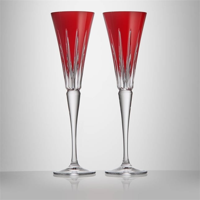 New Year Firework 2026 Red Flutes, Set of 2