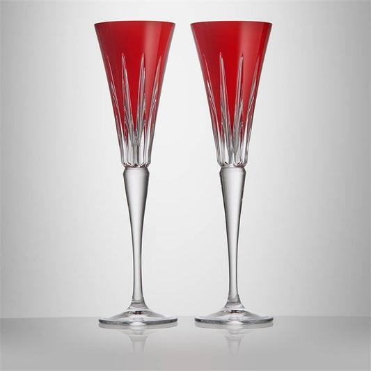 New Year Firework 2026 Red Flutes, Set of 2