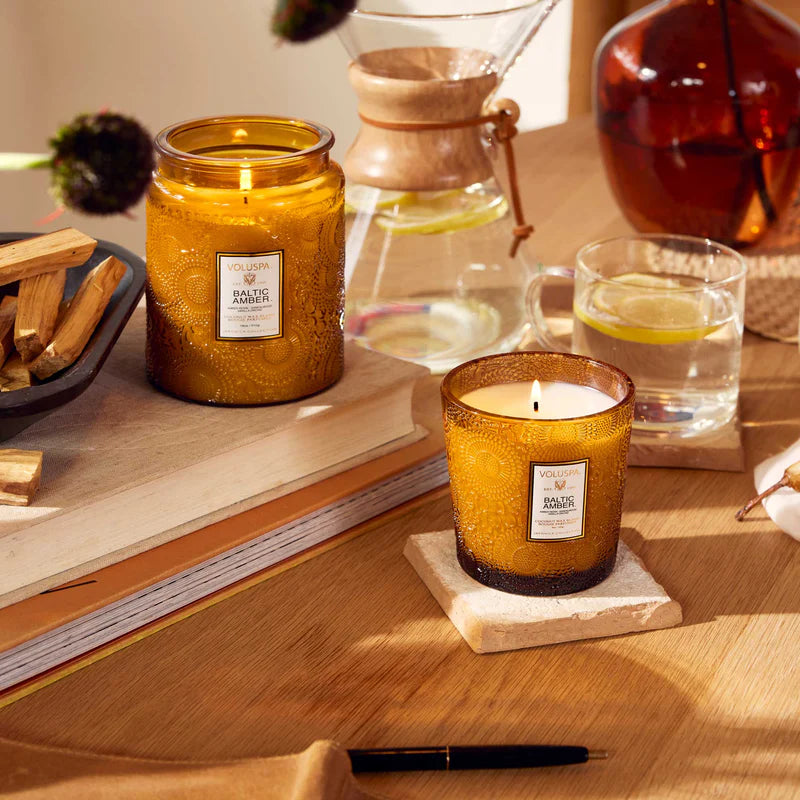 Baltic Amber Large Glass Candle