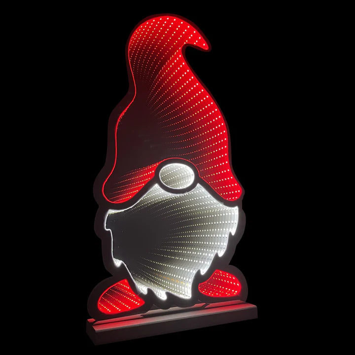 Infinity Light Standing Christmas Gnome 24"