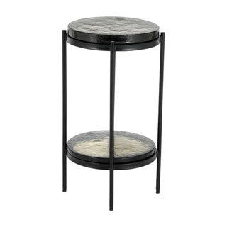 Glass Side Table, Bronze Glass