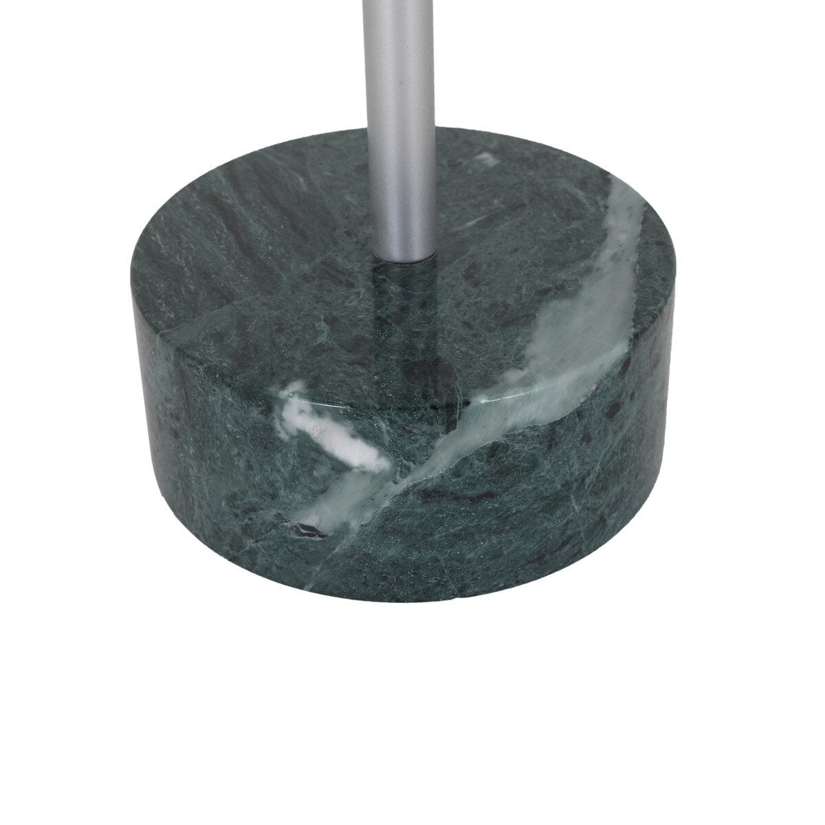Wood, Iron, and Marble Accent Table, Black/Green