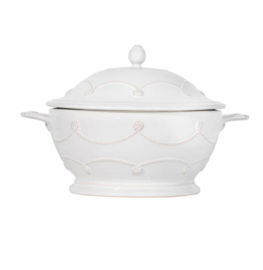 Berry & Thread Casserole with Lid - Whitewash