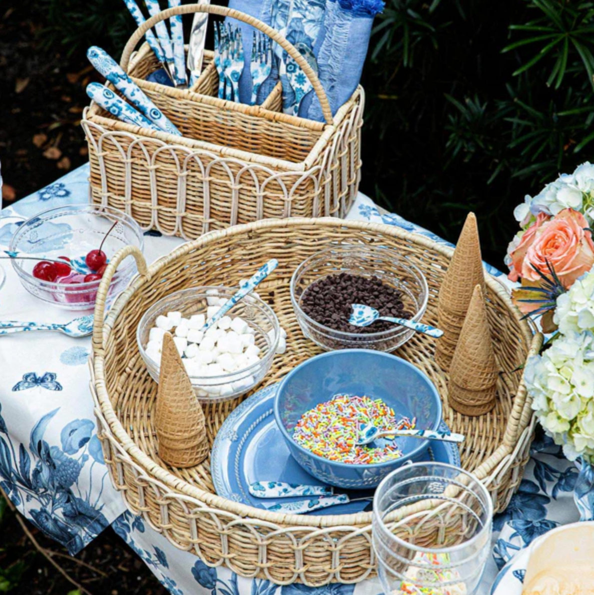 Berry & Thread Chambray Melamine Dessert/Salad Plate