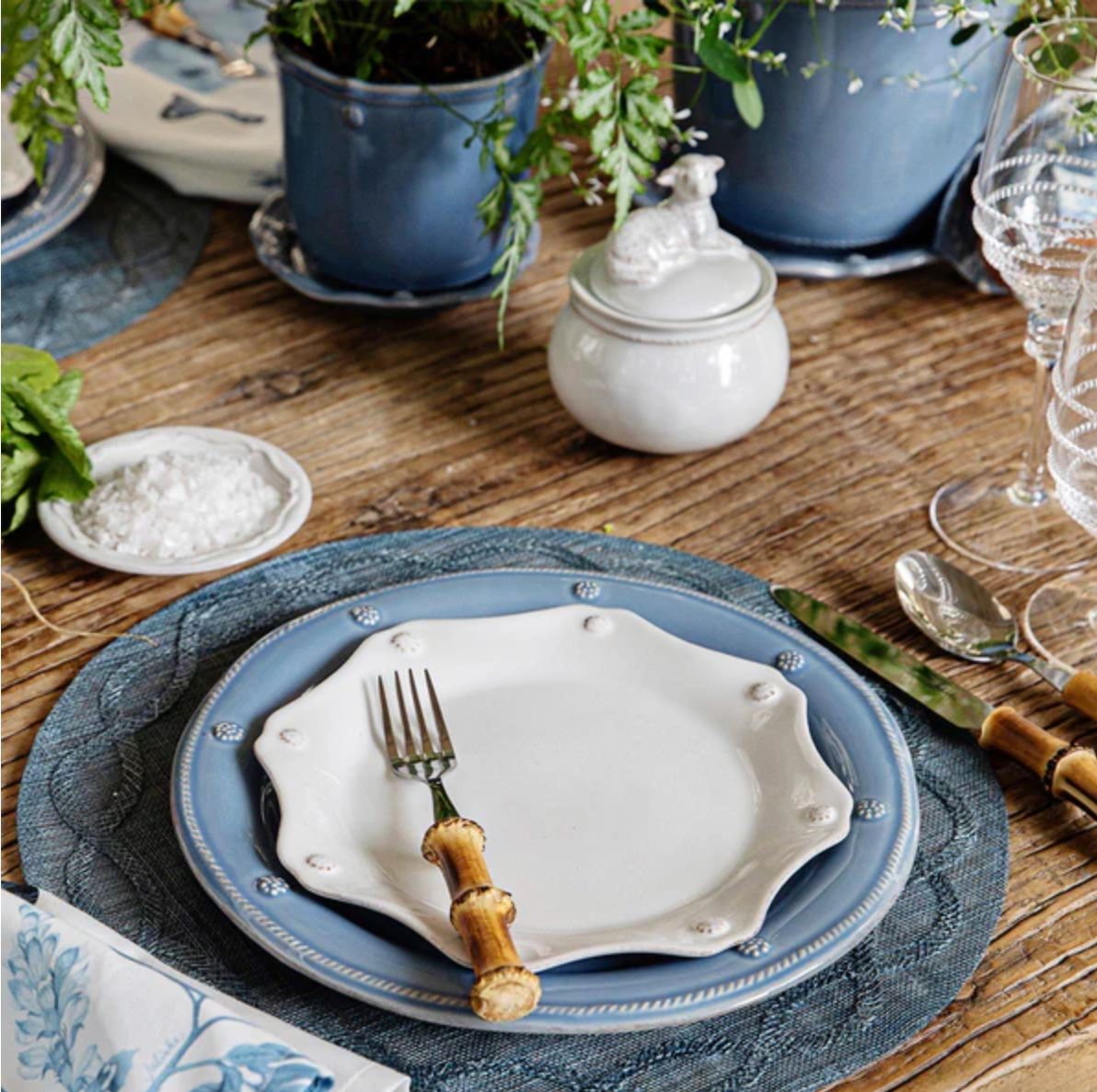 Berry & Thread Dinner Plate - Chambray