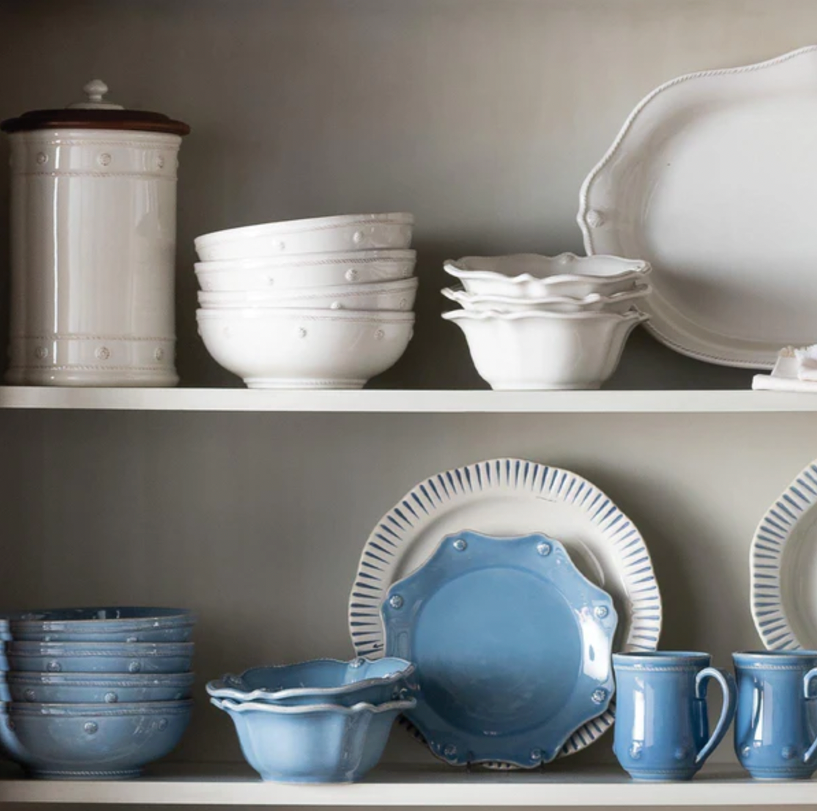 Berry & Thread Scallop Cereal Bowl - Chambray