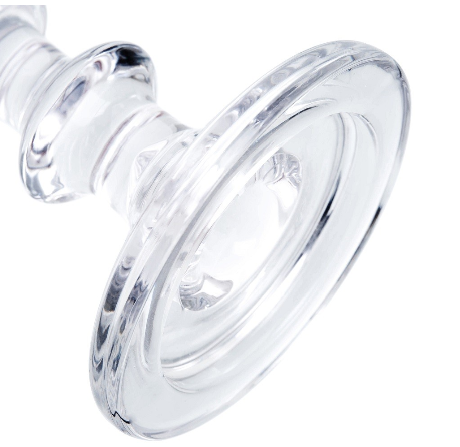 Clear Glass Candle Holder - Thumbnail 5