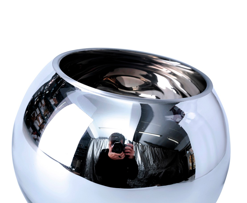 Silver Glass Bowl