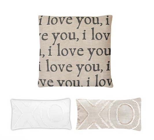 Lumbar Pillow - XO White