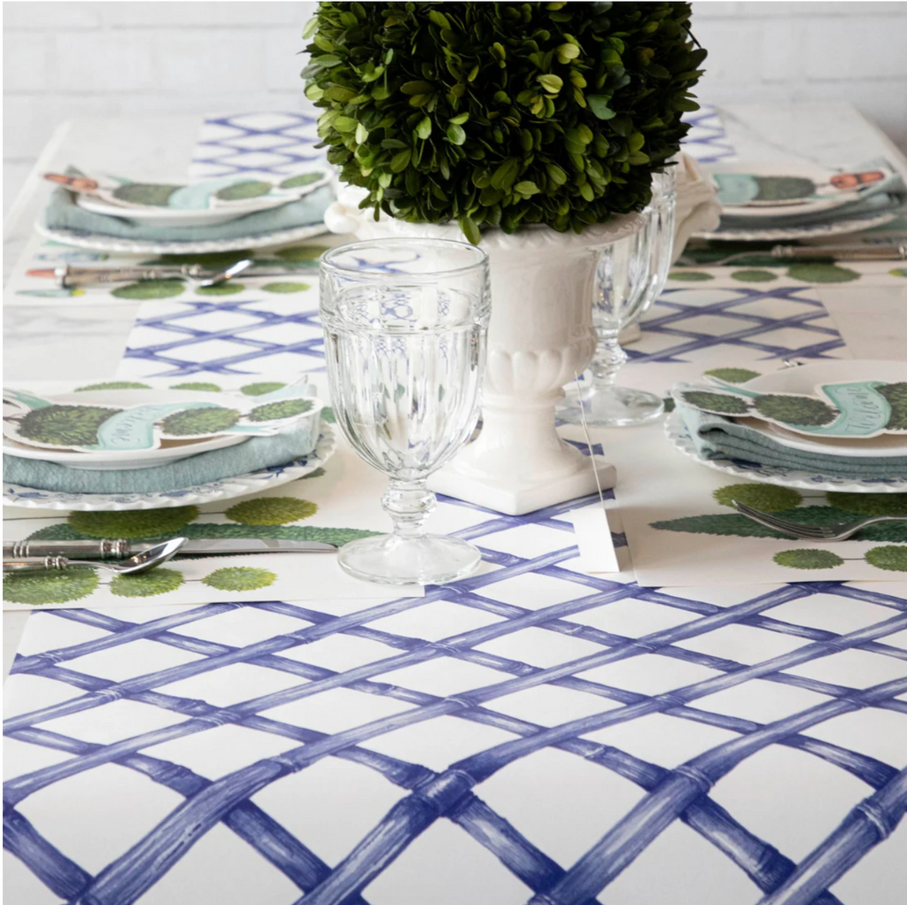 Blue Lattice Runner