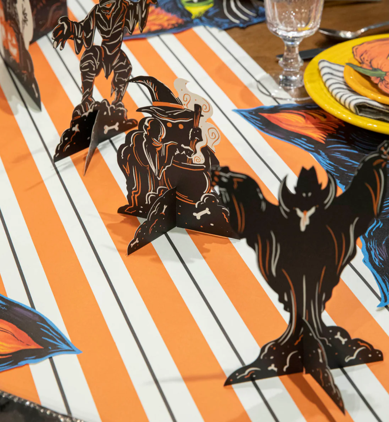 Orange & Black Awning Stripe Runner