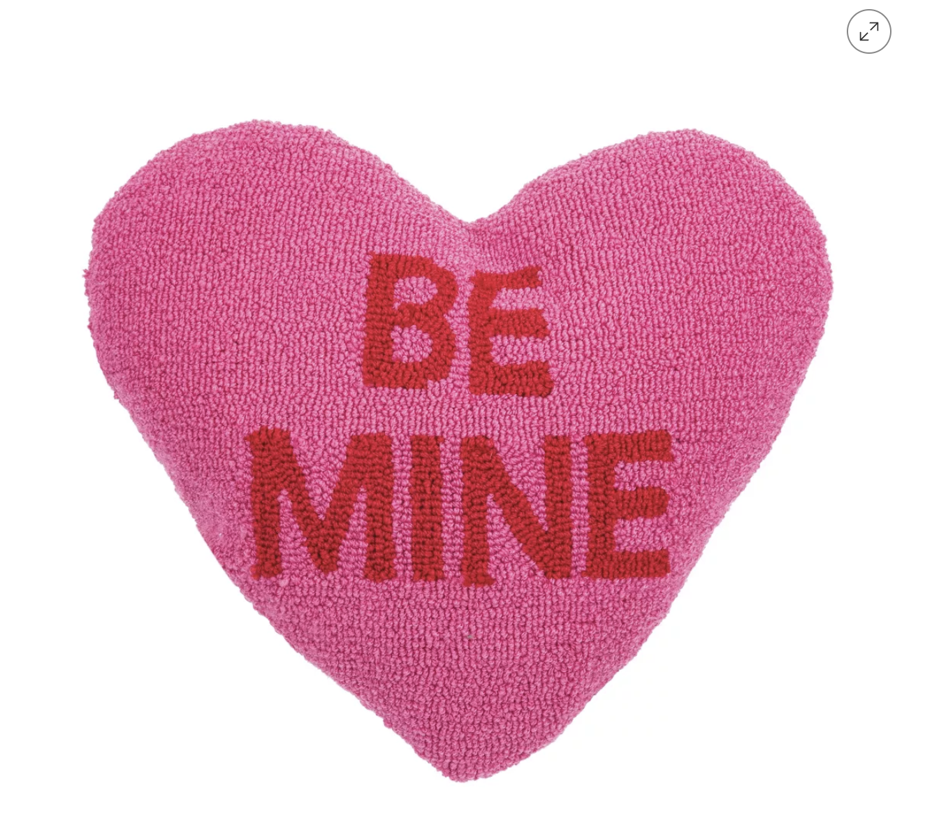 Be Mine Shaped Hooked Pillow