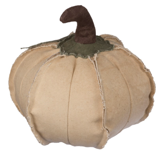 Cream Fabric Pumpkin - Medium