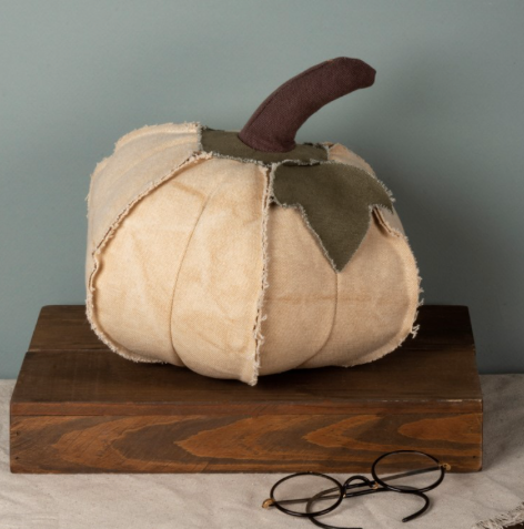 Cream Fabric Pumpkin - Small