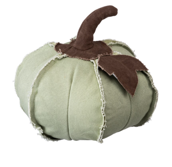 Green Fabric Pumpkin - med