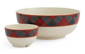 Christmas Tree Tartan 2pc Tiered Chip&dip 10"