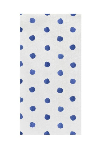 Papersoft Napkins Dot Blue Guest Towels 20 Count