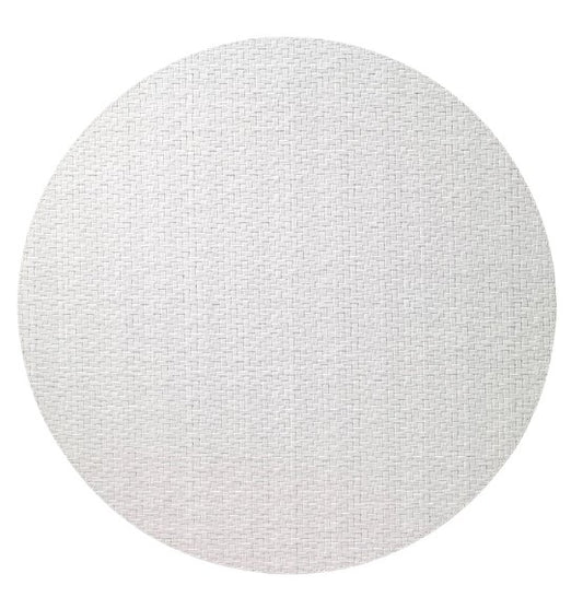 Wicker White 15" Round Placemat