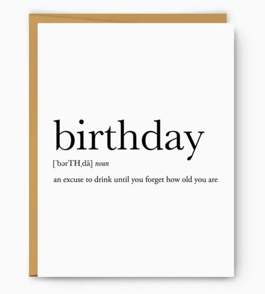 Birthday Definition - Birthday Card