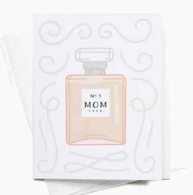 No. 1 Mom Ever Perfume Bottle Greeting Card