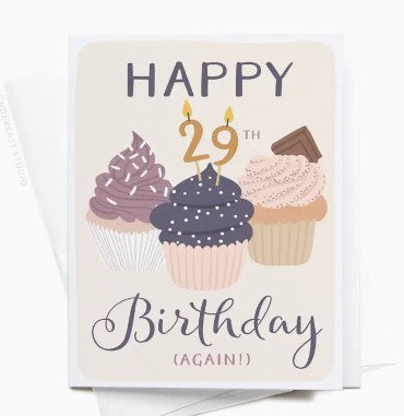 Happy 29th Birthday Again Greeting Card