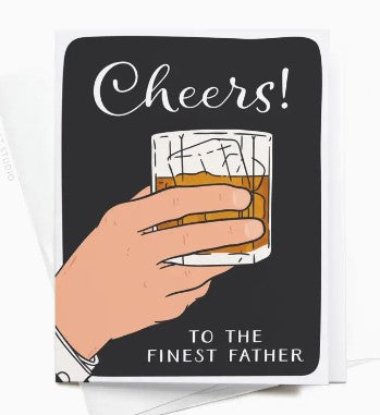 Cheers To the Finest Father Greeting Card