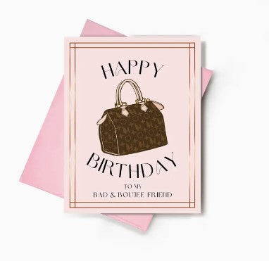 Bad & Boujee Luxury Birthday Card| Happy Birthday Card