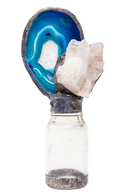 Small Blue Agate Geode Bottle