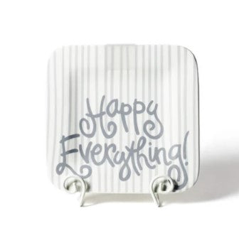 Stone Skinny Stripe Mini Happy Everything! Square Platter