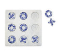 Blue Marble Hand-Crafted Tic-Tac-Toe