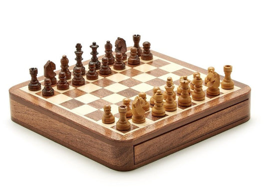 Magnetic Chess Set in Hand-Crafted Wooden Box