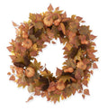 Fall Leaves Gourds & Pumpkins Wreath