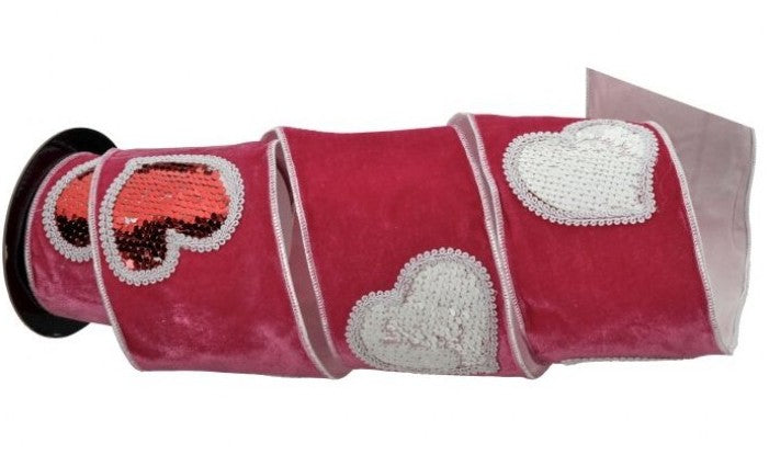 Velvet Multi Heart Ribbon