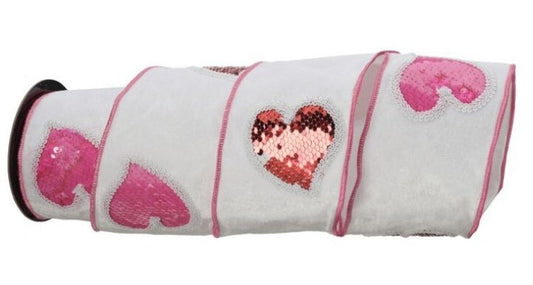 White Velvet Multi Heart Ribbon