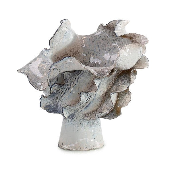 Waved Porcelain Vase, Small