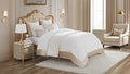Santorini Ivory and Champagne Duvet Cover King