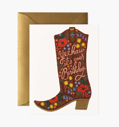 Birthday Boot Birthday Card