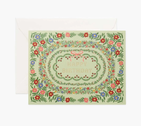 Rosette Birthday Card