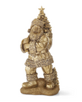 Antique Gold Resin Santa