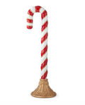 Red & White Candy Cane w/Gold Trim & Base