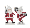 Black White & Red Santa Holding Tree/Ornament